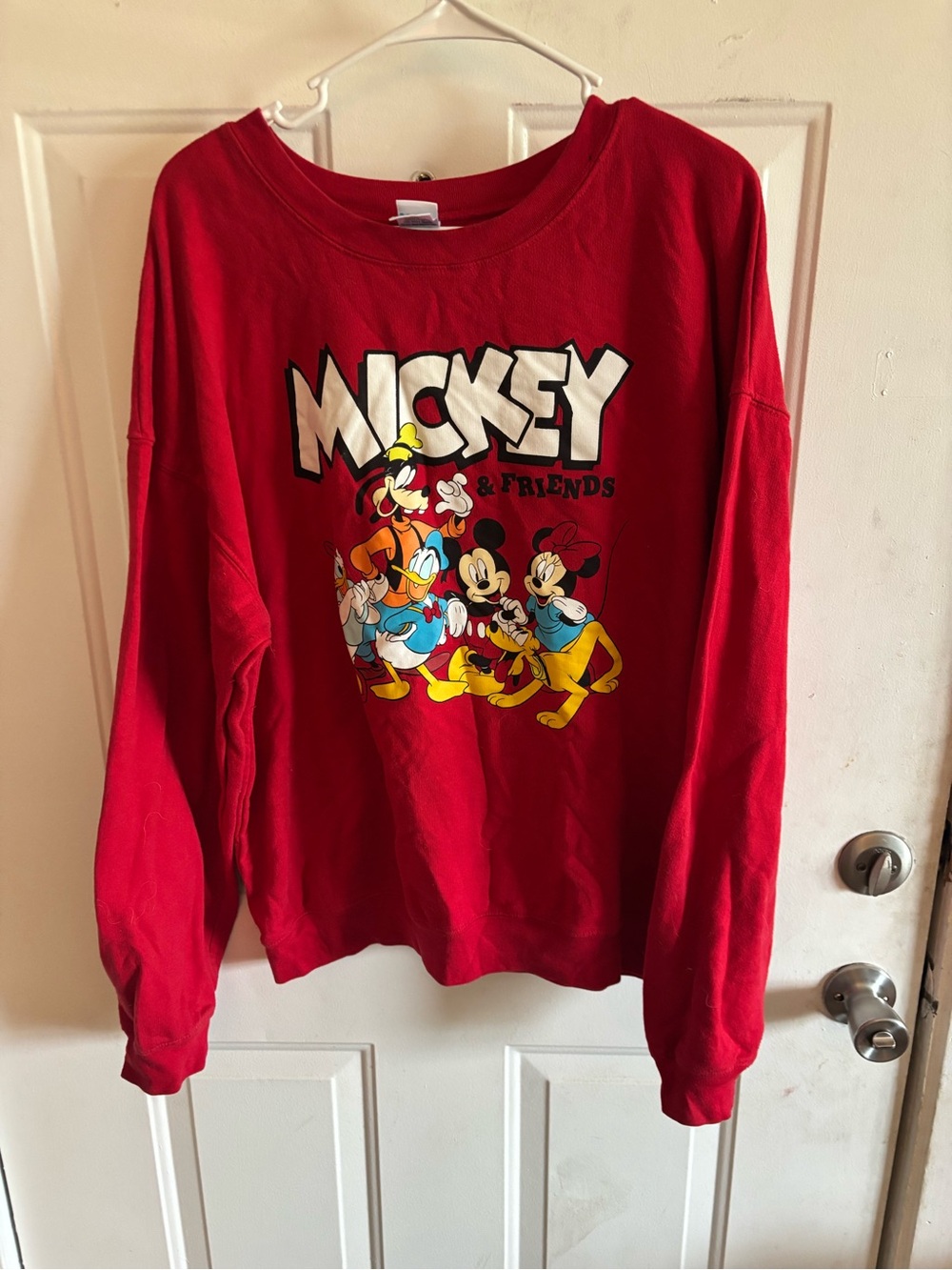Disney Red Mickey & Friends Crewneck Tee